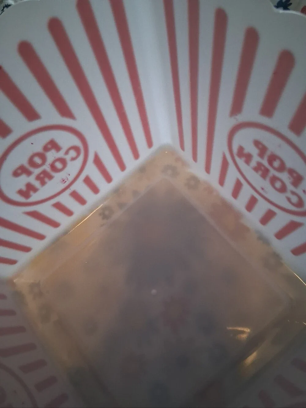Classic Red & White Large Hard Plastic Popcorn Containers - 2-Pack
